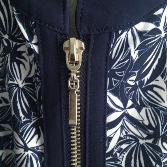 Chico's Palm Frond Leaf Full Zip Vest Size 0 Performance - Picture 3 of 5